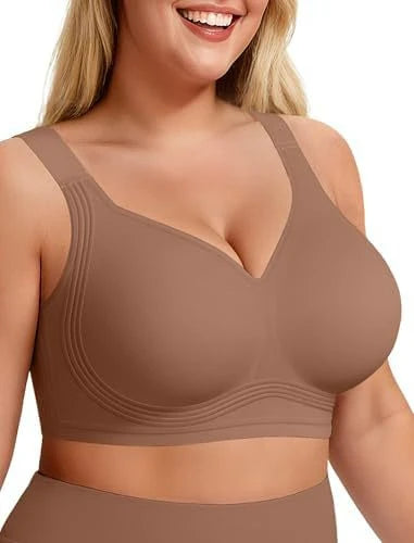 Plus Size Seamless Bra Wireless Anti Sagging Daily Full Coverage