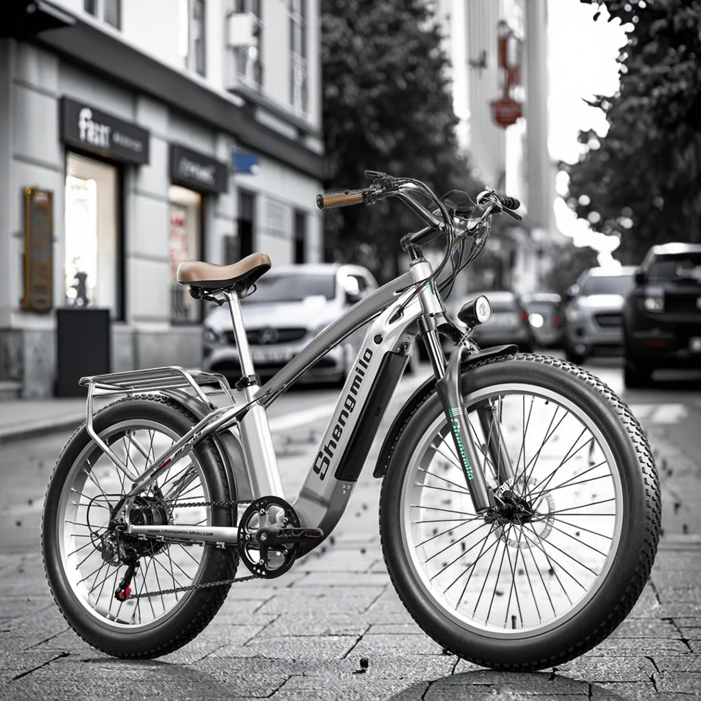 26-inch High-quality Aluminum Alloy Frame Electric Mountain Bike Lithium Dual-drive System Hydraulic Disc Brakes 7-speed Gear