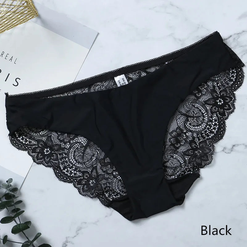 Femmes dentelle culottes sans couture coton culotte évider slips confortable respirant Lingerie dames string grande taille 1 pièces sous-vêtements