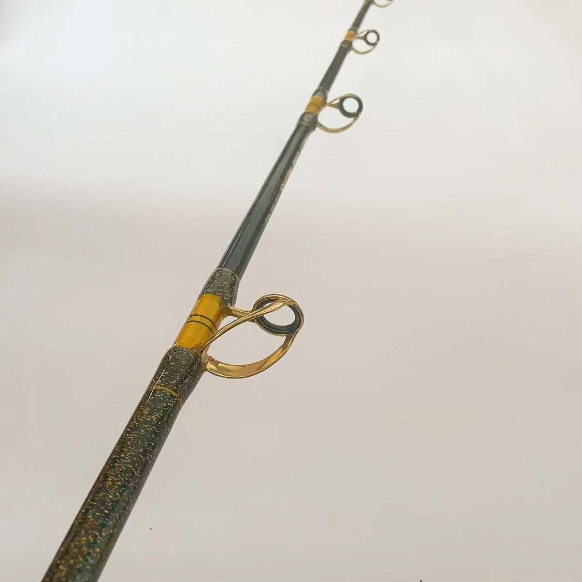 Canne à pêche en fibre de verre robuste de 1,65 m à 1,8 m, pour la pêche en mer profonde et en bateau, avec porte moulinet en aluminium (20-40 lb ou 30-50 lb).