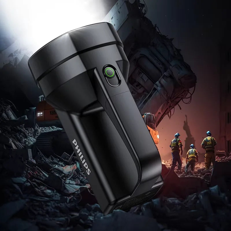 Philips SFL3241 lampe de poche à manivelle Rechargeable portable survie lampe de poche à pression rapide pour l'extérieur, le sport Camping randonnée