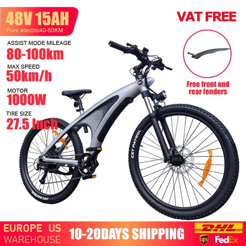 HUANCI Q5 vélo électrique 2000W vélos électriques 27.5 pouces vélo électrique 48V 20AH vélo électrique e vélo montagne adultes ebike fatbike