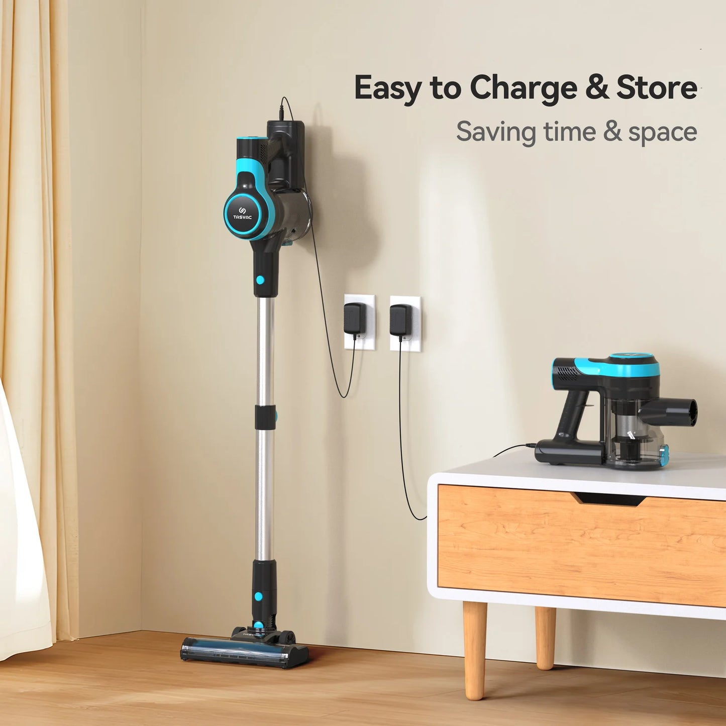 Aspirateur sans fil V600, aspirateur balai sans balais 28Kpa, batterie rechargeable, 3 modes