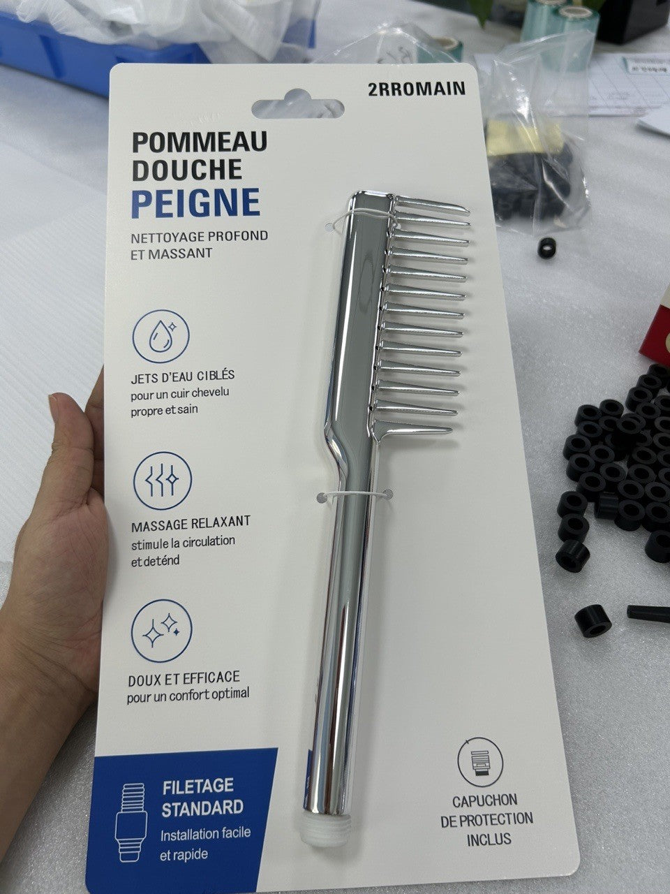 pommeau douche en peigne