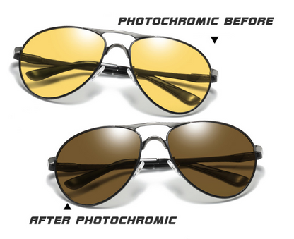 New Trend Intelligent Aviation Photochromic Sunglasses Polarized Men Day Night Vision Driving Sun Glasses Male gafas de sol