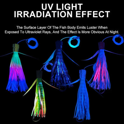 Squid Shape Trolling Lure – 225mm 77g Large Soft Fishing Bait, Deep Sea Boat Trolling Jig for Tuna & Pelagic Species