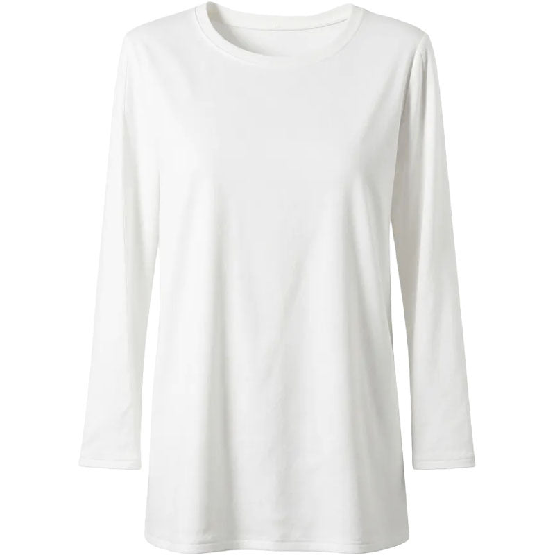 White De-ling Mid-Length Basic T-Shirt Long Sleeve