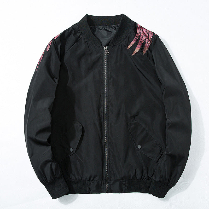 Street Style Yokosuka Embroidered Jacket Men's Ukiyo-e Phoenix Embroidery Baseball Jacket MA-1 Jacket