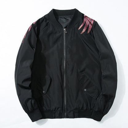 Street Style Yokosuka Embroidered Jacket Men's Ukiyo-e Phoenix Embroidery Baseball Jacket MA-1 Jacket