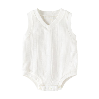Sleeveless V-neck jumpsuit