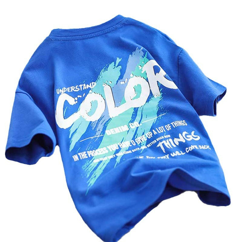 Boy's Short Sleeve T-Shirt Children's Half Sleeve Top