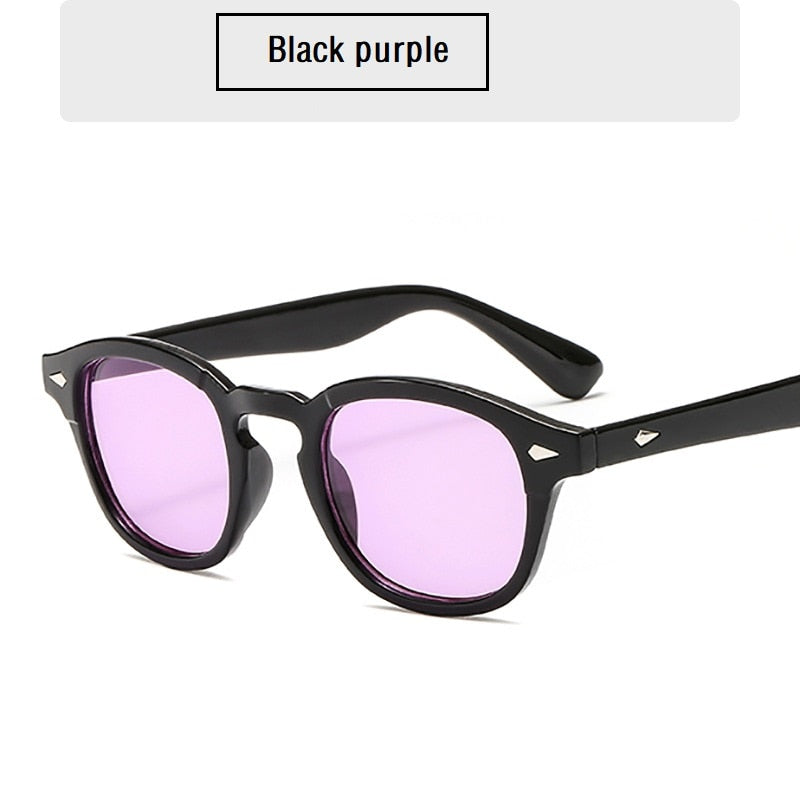 Fashion Johnny Depp Style Round Sunglasses Clear Tinted Lens Brand Design Party Show Sun Glasses Oculos De Sol