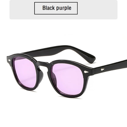 Fashion Johnny Depp Style Round Sunglasses Clear Tinted Lens Brand Design Party Show Sun Glasses Oculos De Sol