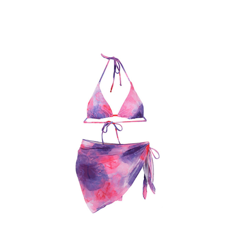 Beach Vacation Swimwear Women Ins Sexy Bikini Three-Piece Set