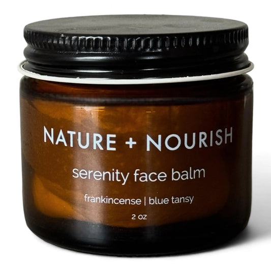 Whipped Tallow Face Balm - Handmade Beef Tallow Skin Care - For Sensitive Skin Acne Dry Skin - Frankincense and Blue Tansy Tallow Moisturizer