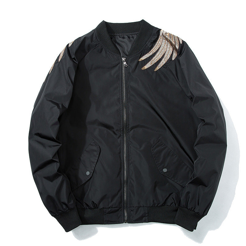 Street Style Yokosuka Embroidered Jacket Men's Ukiyo-e Phoenix Embroidery Baseball Jacket MA-1 Jacket