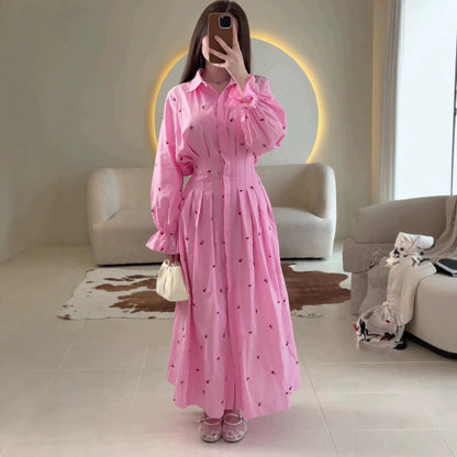 robe à revers à manches longues