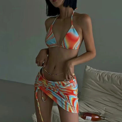 Women's Sexy Three-Piece Separated Set Beach Vacation Swimwear