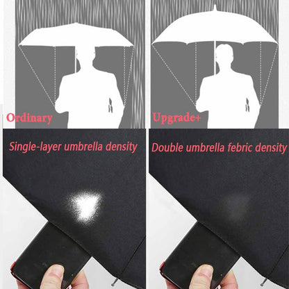 Parapluie pliant automatique coupe-vent double pour femme et homme, dix os, luxe, grande entreprise, parapluies, pluie, cadeau, parasol
