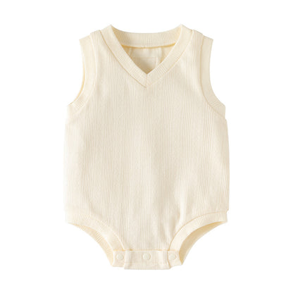 Sleeveless V-neck jumpsuit