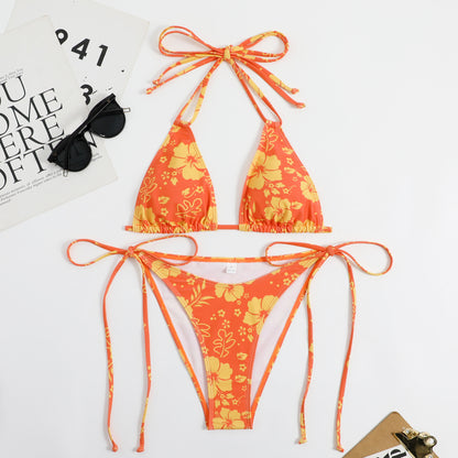 Women's Bikinis with Hanging Neck and Strap Patterns