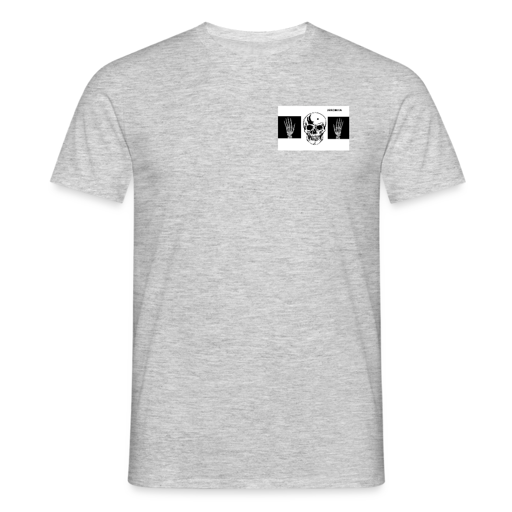 T-Shirt tête de mort haut les mains - heather grey