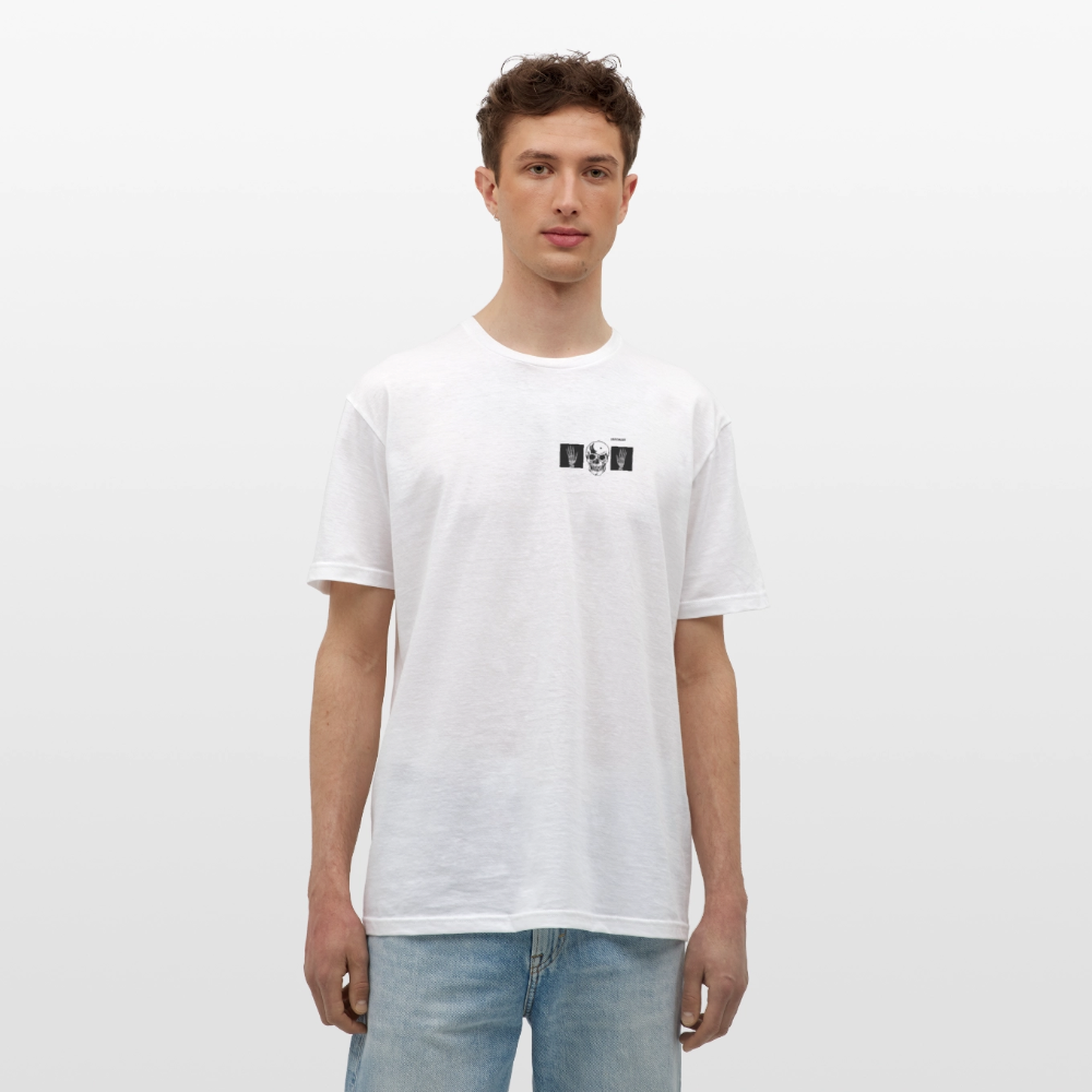 T-Shirt tête de mort haut les mains - white