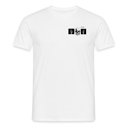 T-Shirt tête de mort haut les mains - white
