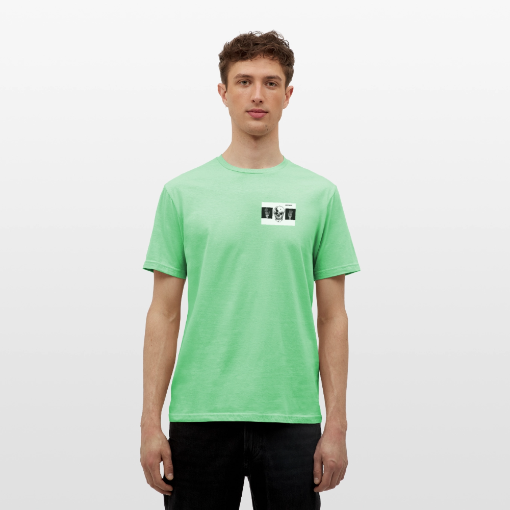 T-Shirt tête de mort haut les mains - mint green