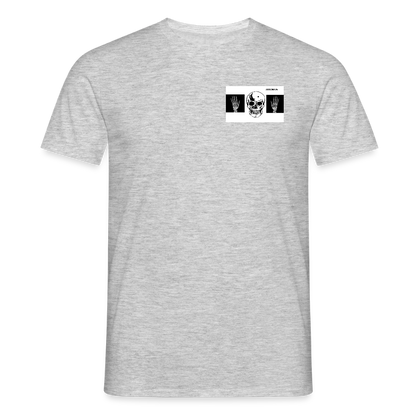 T-Shirt tête de mort haut les mains - heather grey
