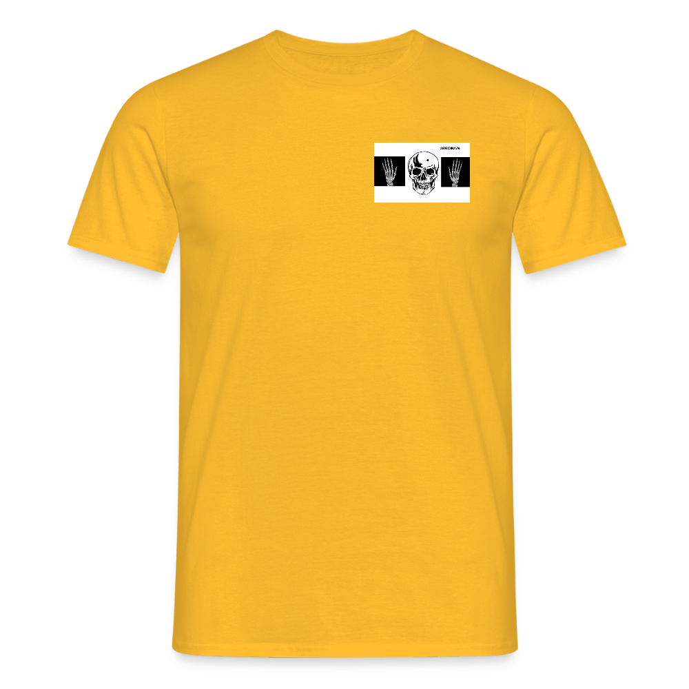 T-Shirt tête de mort haut les mains - yellow