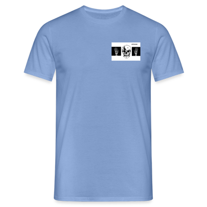 T-Shirt tête de mort haut les mains - carolina blue