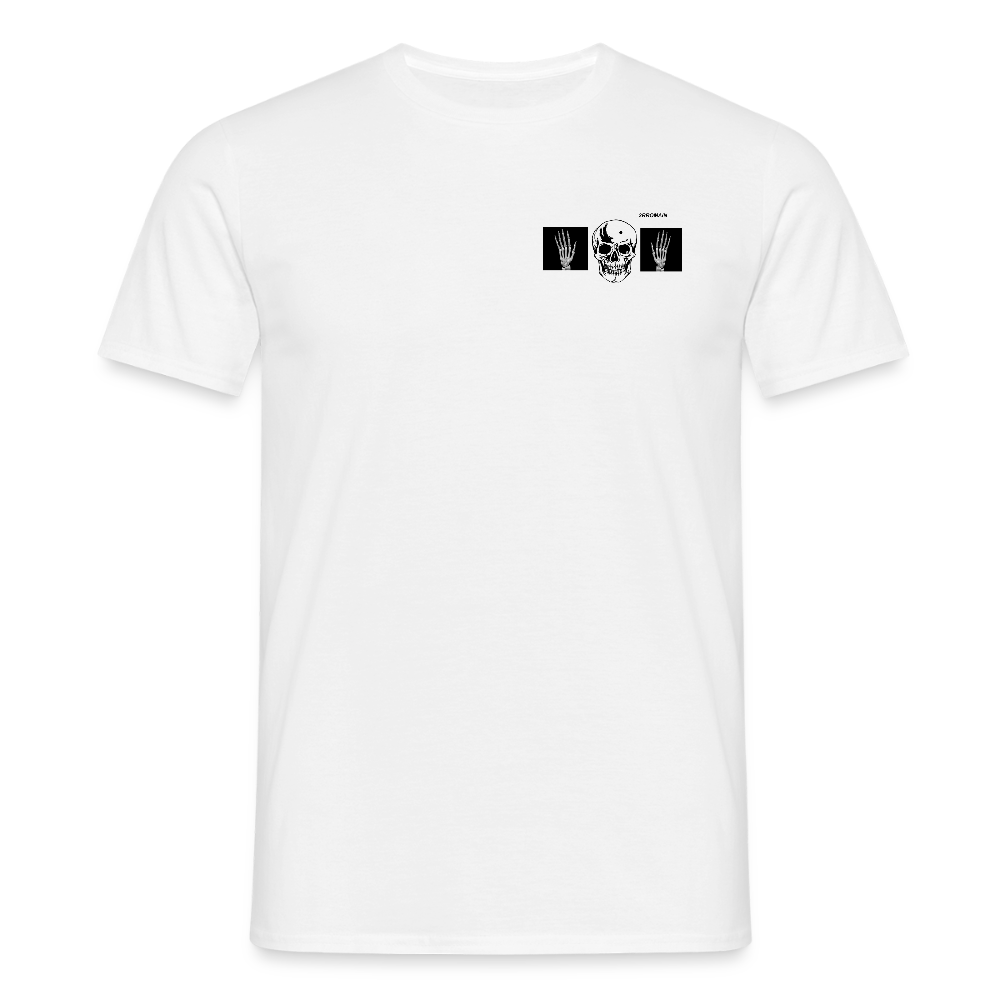 T-Shirt tête de mort haut les mains - white