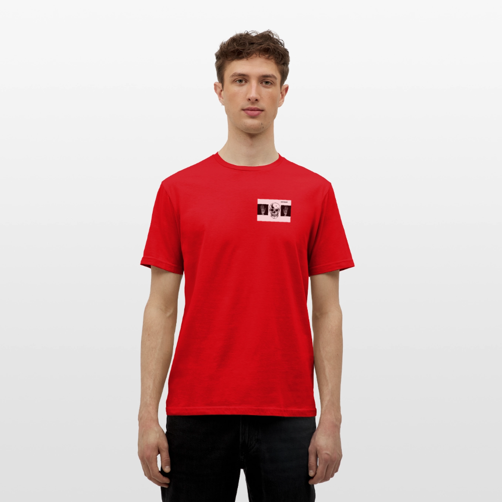 T-Shirt tête de mort haut les mains - red