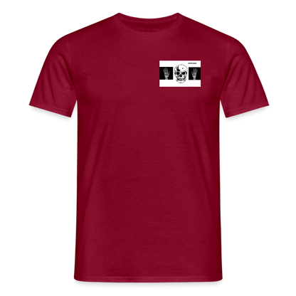 T-Shirt tête de mort haut les mains - brick red