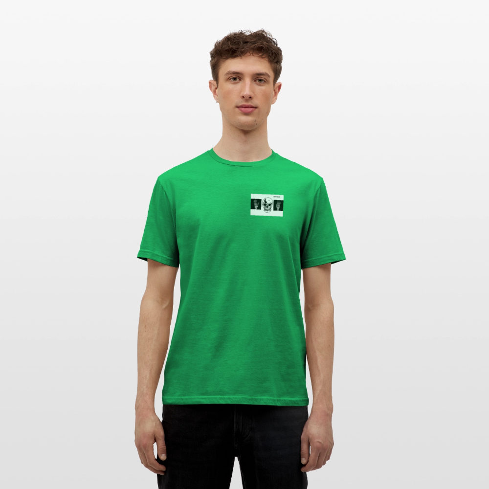 T-Shirt tête de mort haut les mains - kelly green