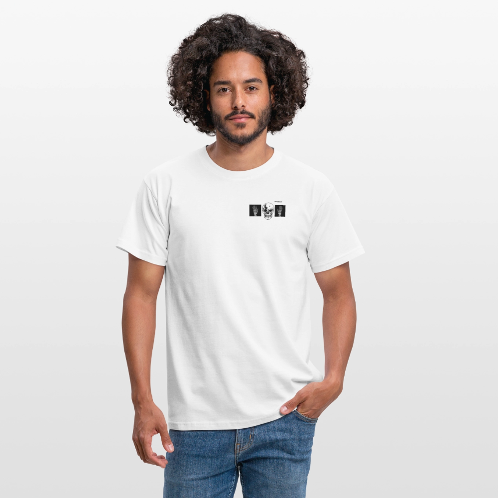 T-Shirt tête de mort haut les mains - white