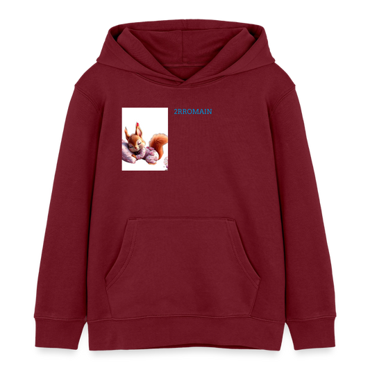 Kids Organic Hoodie by Stanley/Stella - burgundy