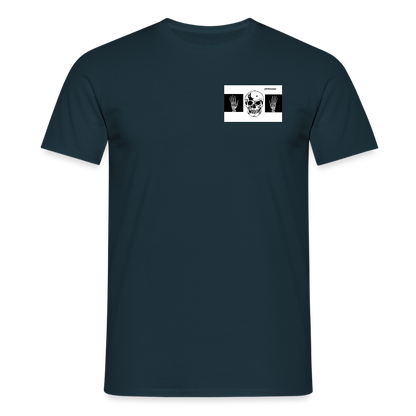 T-Shirt tête de mort haut les mains - navy