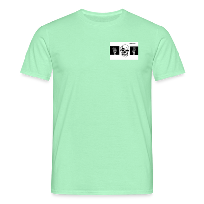 T-Shirt tête de mort haut les mains - mint green