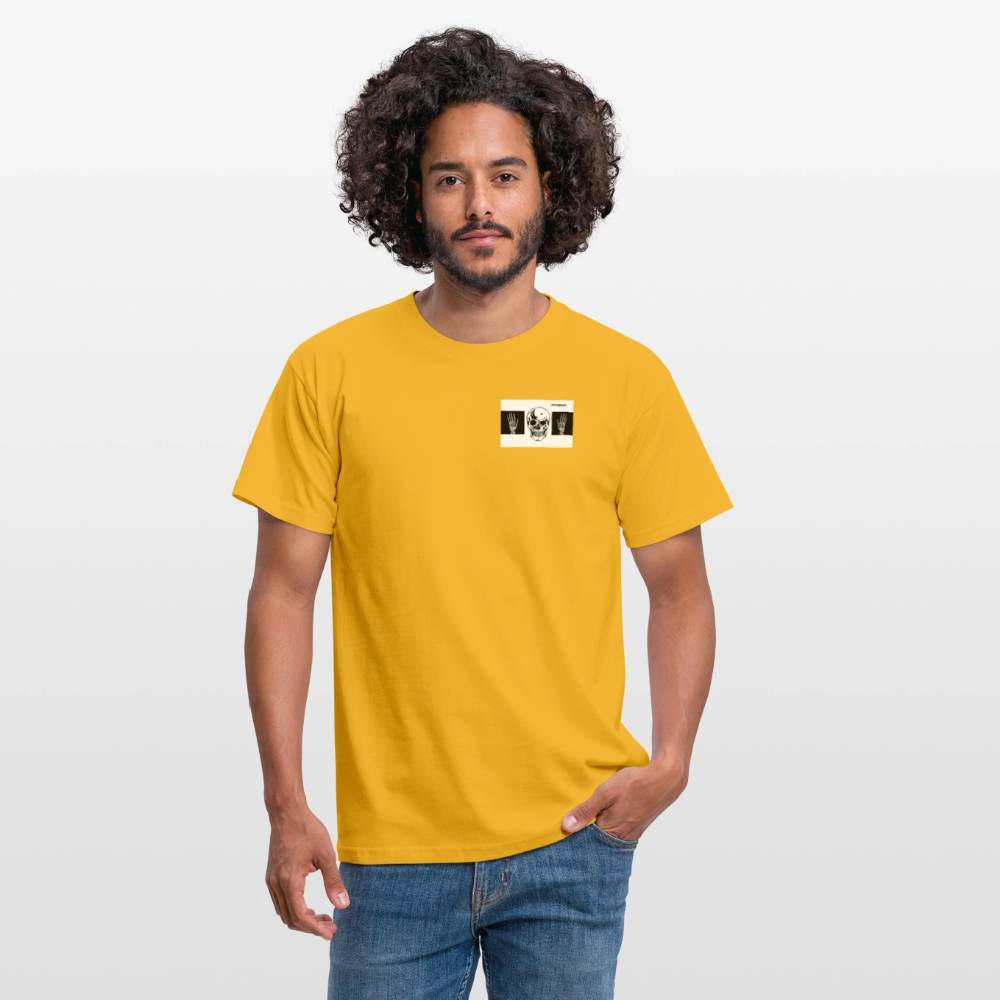 T-Shirt tête de mort haut les mains - yellow