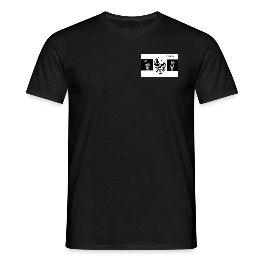 T-Shirt tête de mort haut les mains - black