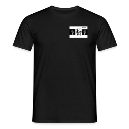 T-Shirt tête de mort haut les mains - black