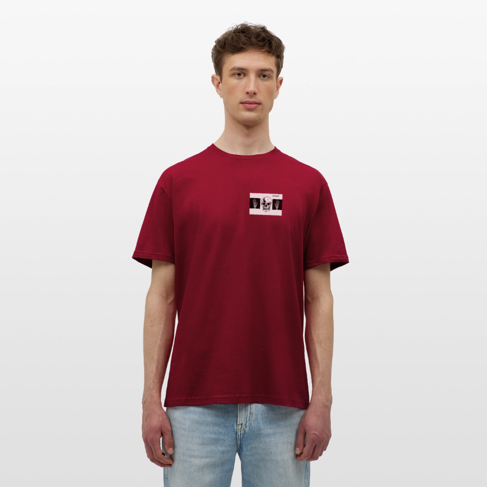 T-Shirt tête de mort haut les mains - brick red