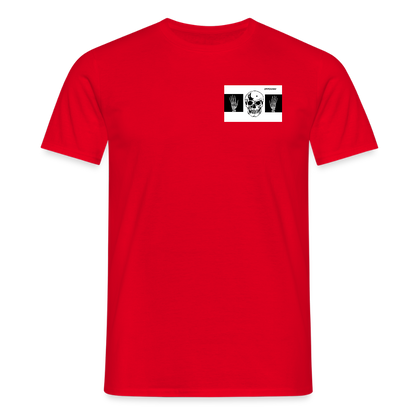 T-Shirt tête de mort haut les mains - red