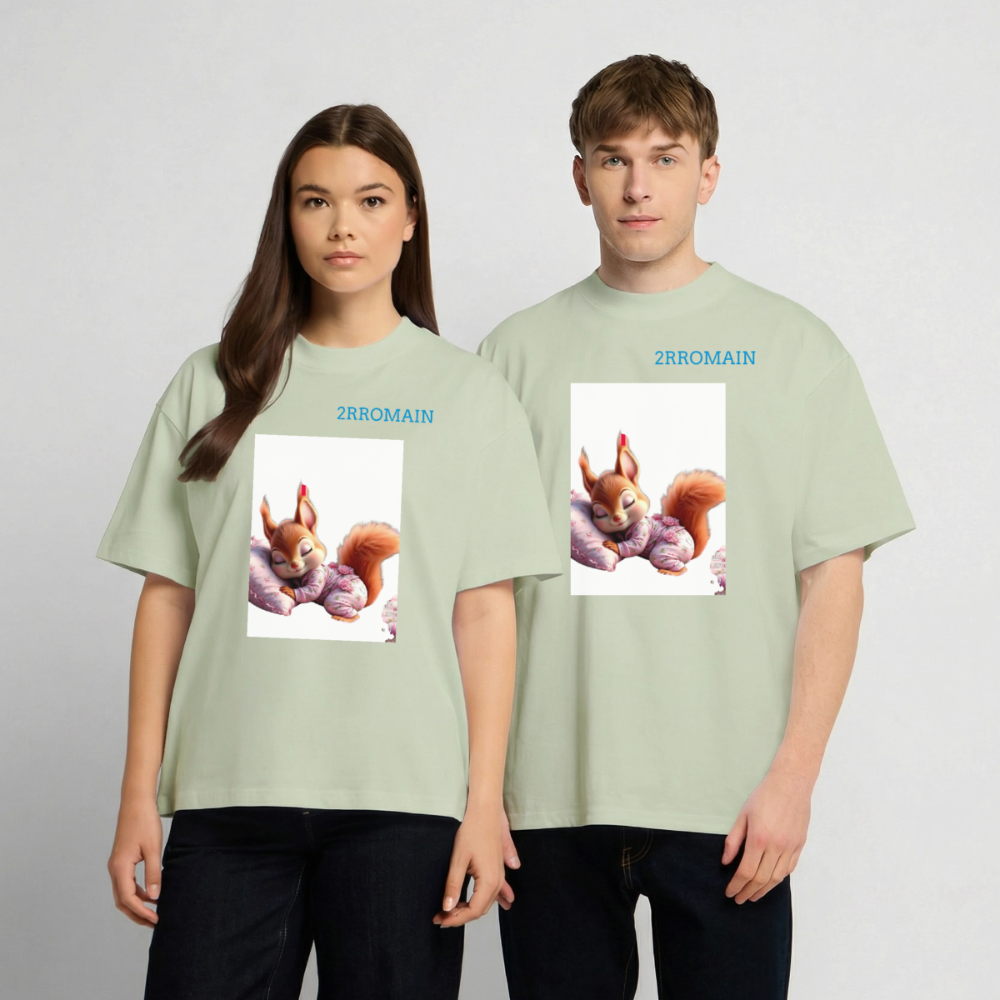 Unisex Oversized Heavyweight T-shirt - soft salvia 