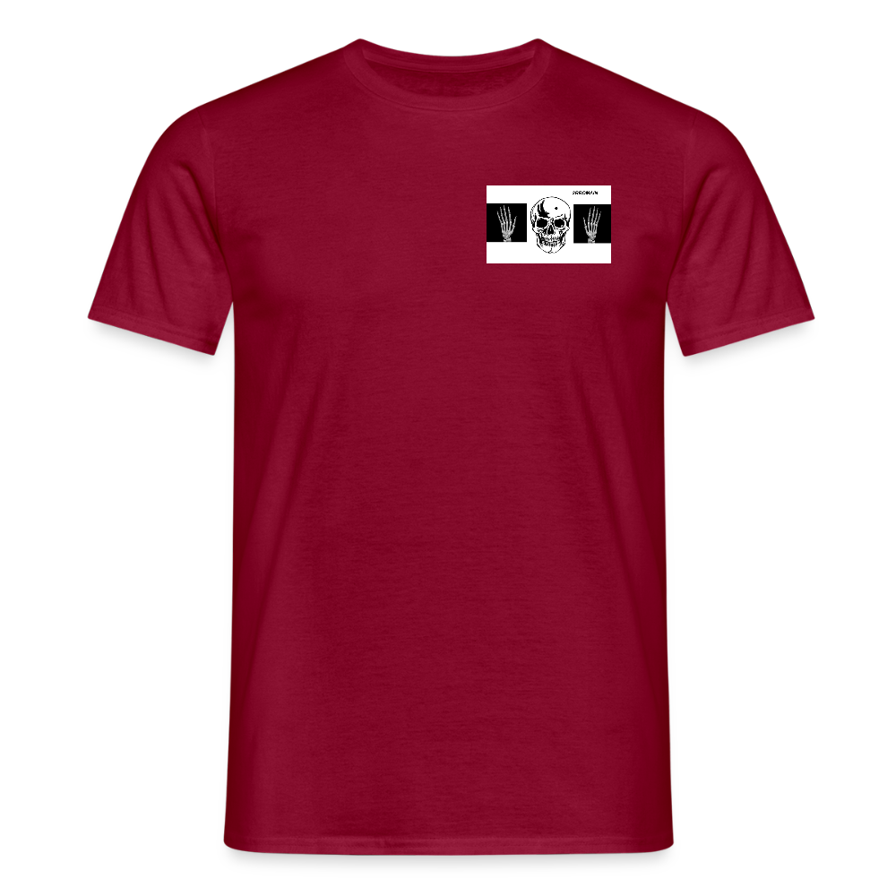 T-Shirt tête de mort haut les mains - brick red