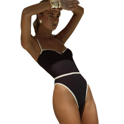 One-Piece Swimsuit Women  Bikini Sexy Patchwork Swimwear Wholesale Bikini