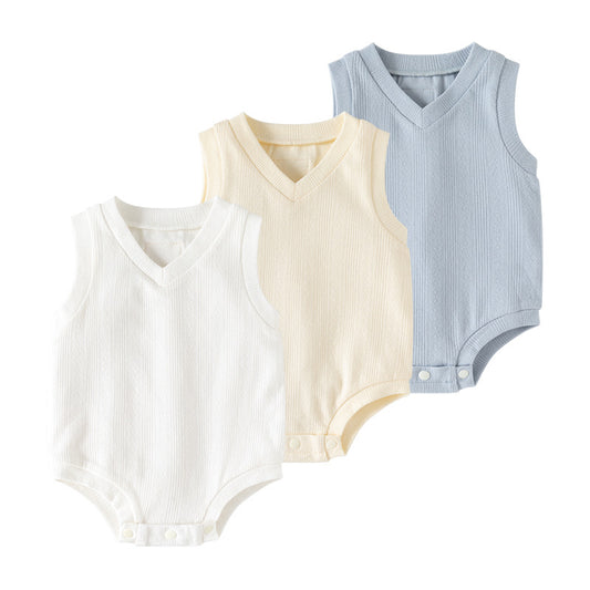 Sleeveless V-neck jumpsuit