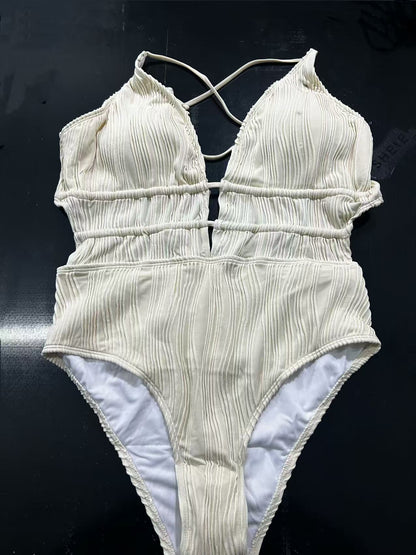 Jumpsuit bikini deep V
